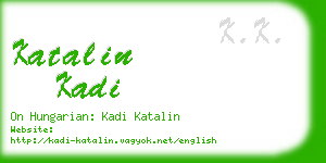 katalin kadi business card